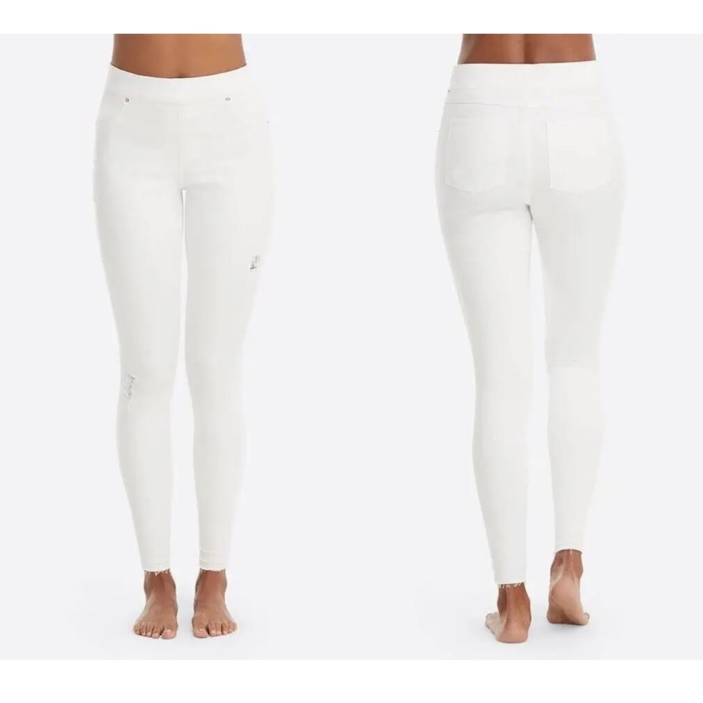 Spanx Distressed White Skinny Jeans 20229R S/P NWT